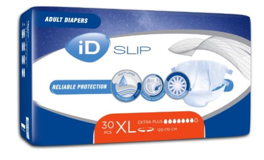 Підгузки для дорослих iD Slip Extra Plus XL (120-170 см), 30 шт